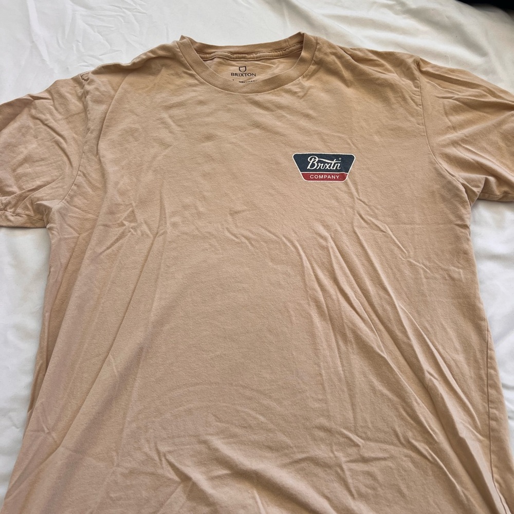 Brixton Beige Logo Tee
